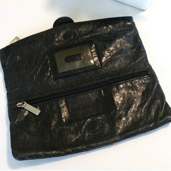 HOBO  Madeline Fold Over Distressed Leather Clutch - Picture 3 of 14